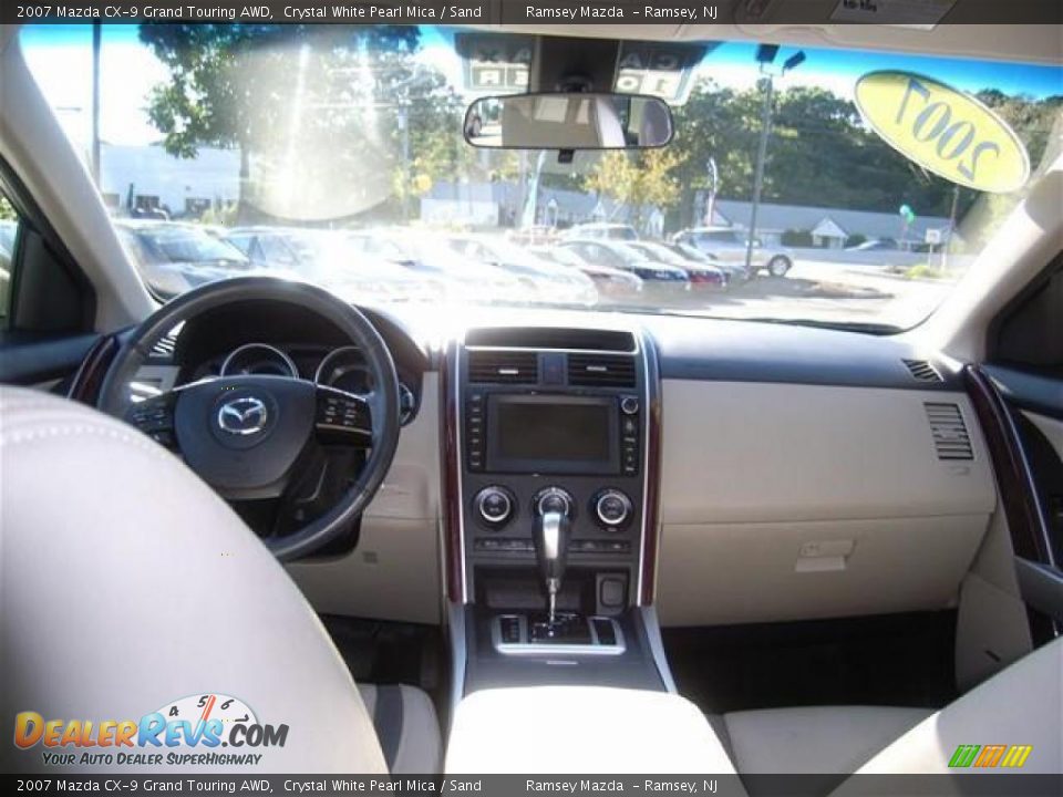 2007 Mazda CX-9 Grand Touring AWD Crystal White Pearl Mica / Sand Photo #14