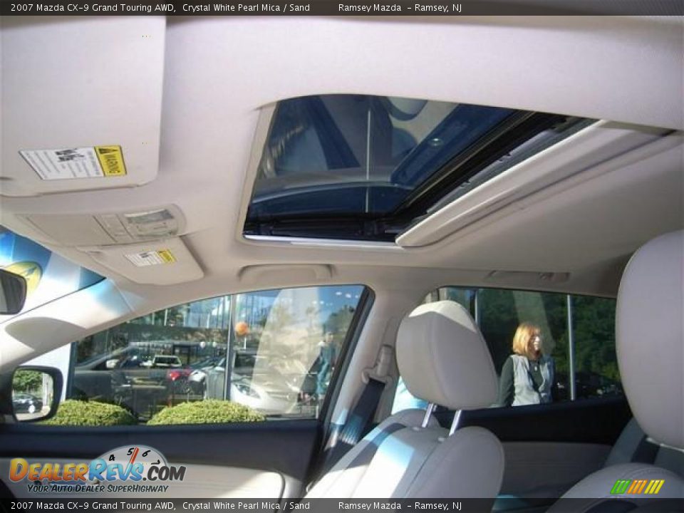 2007 Mazda CX-9 Grand Touring AWD Crystal White Pearl Mica / Sand Photo #18