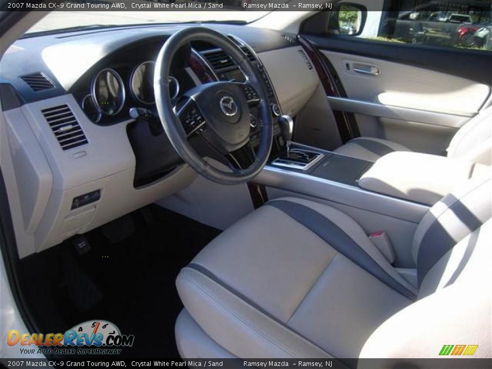 2007 Mazda CX-9 Grand Touring AWD Crystal White Pearl Mica / Sand Photo #19