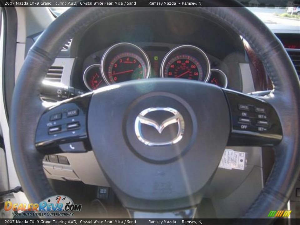 2007 Mazda CX-9 Grand Touring AWD Crystal White Pearl Mica / Sand Photo #23
