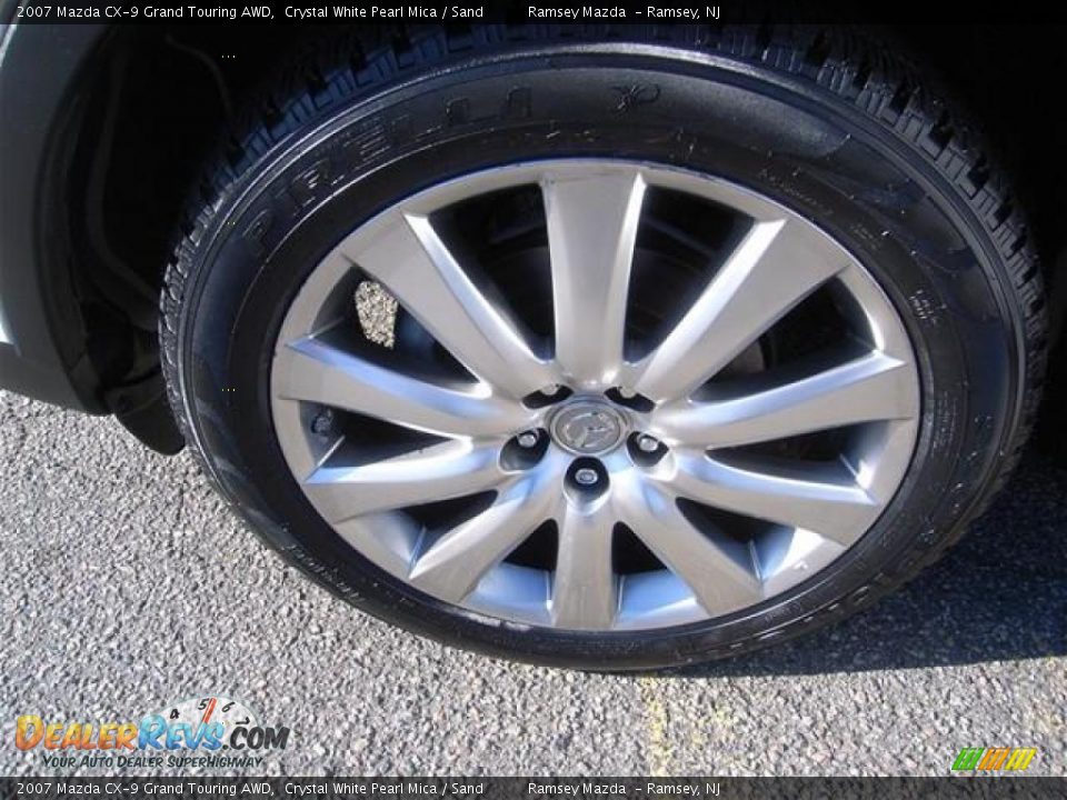 2007 Mazda CX-9 Grand Touring AWD Crystal White Pearl Mica / Sand Photo #25
