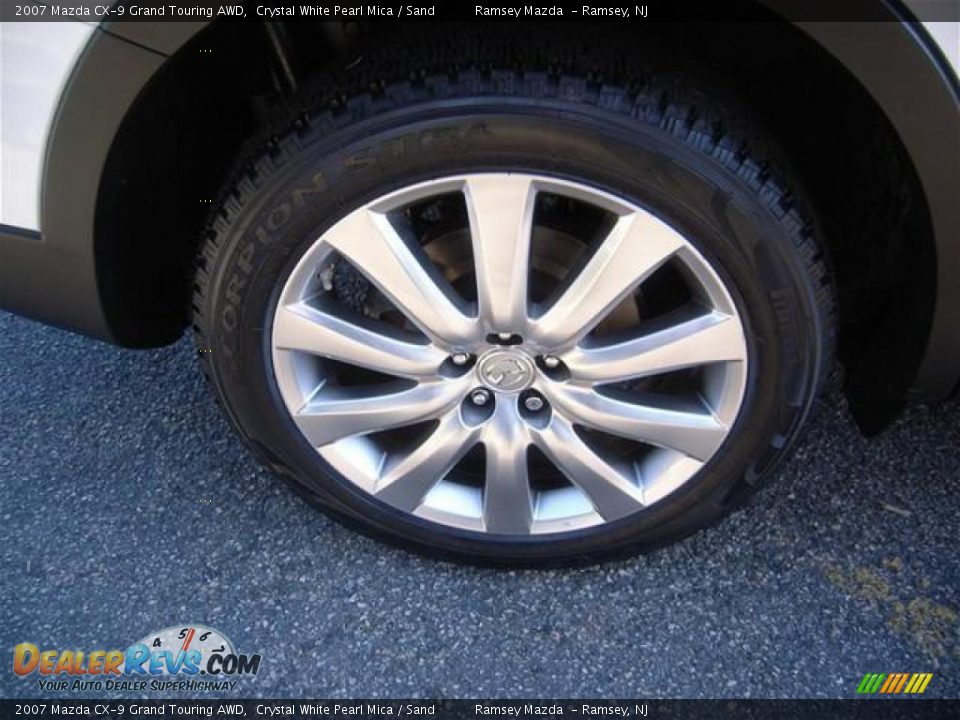2007 Mazda CX-9 Grand Touring AWD Crystal White Pearl Mica / Sand Photo #27
