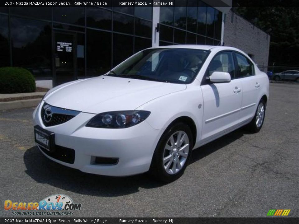 2007 Mazda MAZDA3 i Sport Sedan Rally White / Beige Photo #1