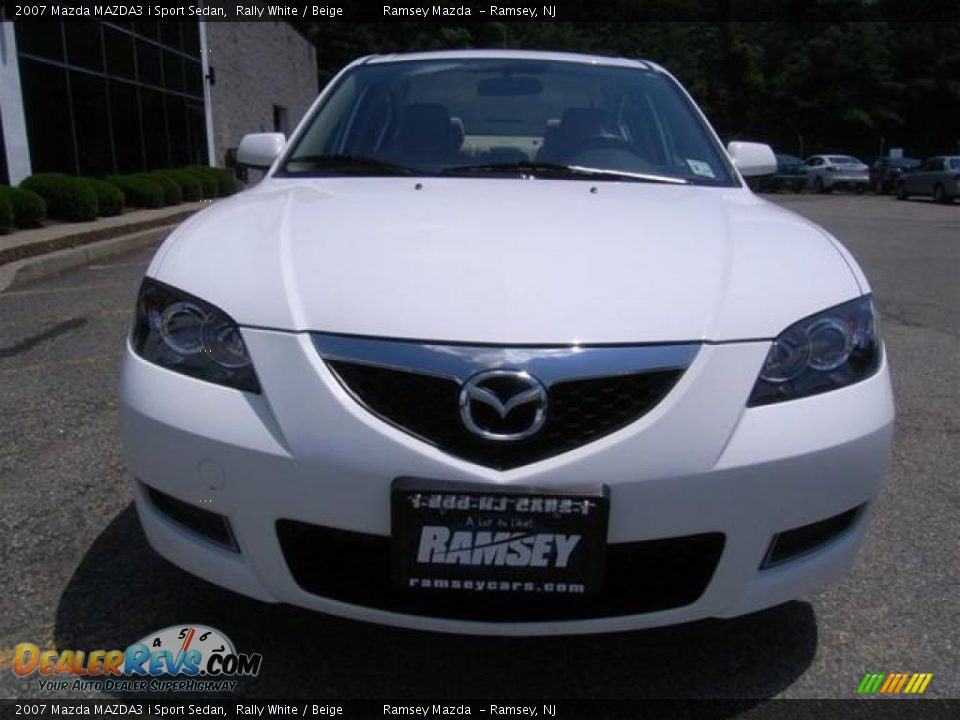 2007 Mazda MAZDA3 i Sport Sedan Rally White / Beige Photo #2
