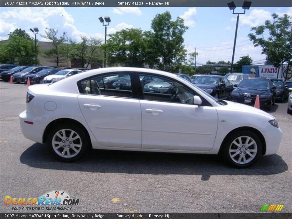 2007 Mazda MAZDA3 i Sport Sedan Rally White / Beige Photo #4