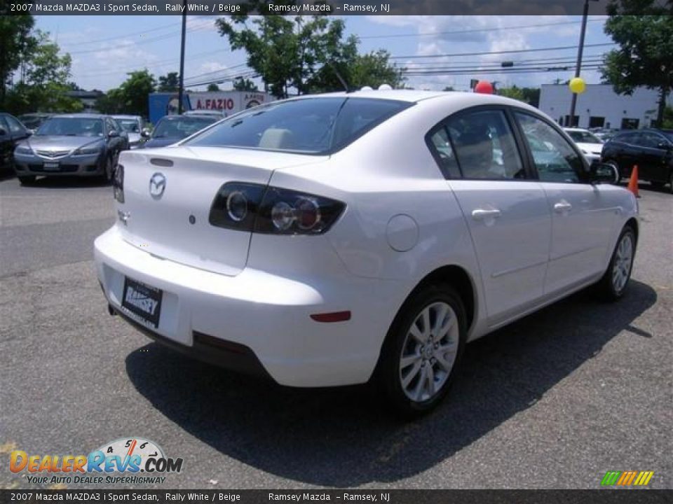 2007 Mazda MAZDA3 i Sport Sedan Rally White / Beige Photo #5