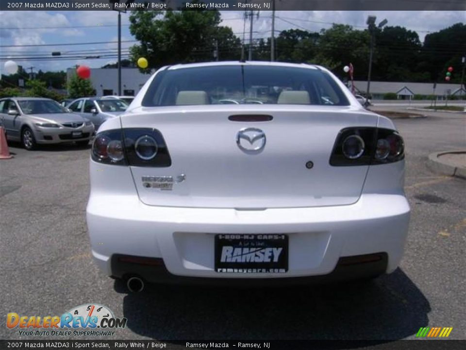 2007 Mazda MAZDA3 i Sport Sedan Rally White / Beige Photo #6