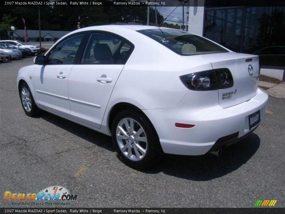 2007 Mazda MAZDA3 i Sport Sedan Rally White / Beige Photo #7