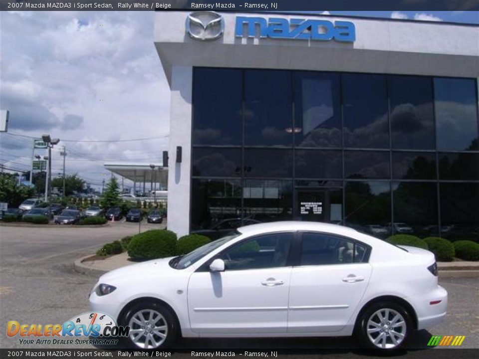 2007 Mazda MAZDA3 i Sport Sedan Rally White / Beige Photo #8