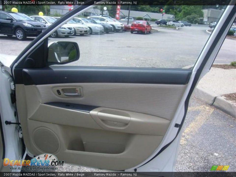 2007 Mazda MAZDA3 i Sport Sedan Rally White / Beige Photo #9
