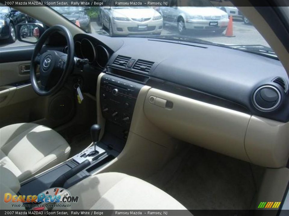 2007 Mazda MAZDA3 i Sport Sedan Rally White / Beige Photo #10