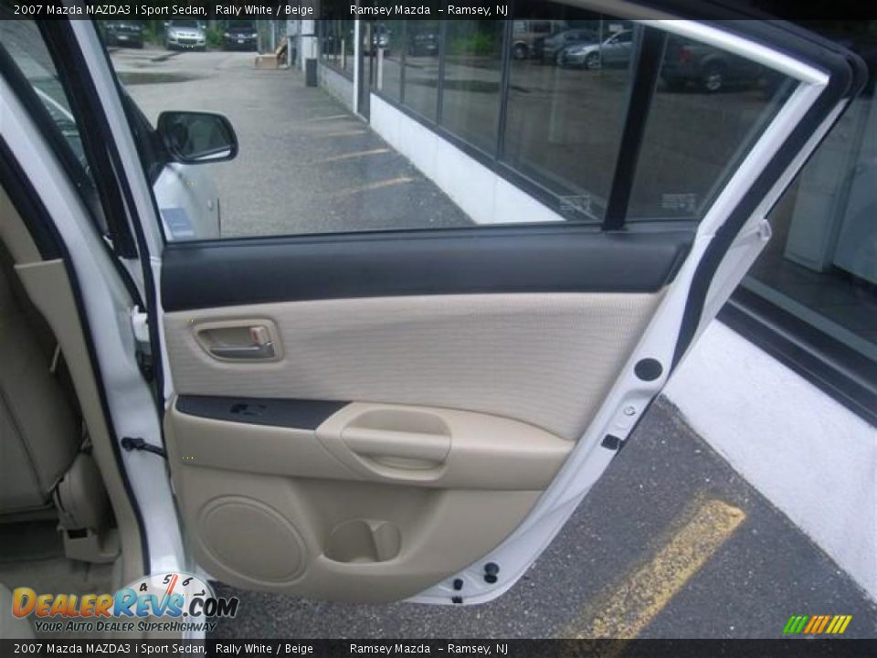 2007 Mazda MAZDA3 i Sport Sedan Rally White / Beige Photo #12