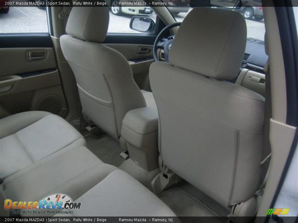 2007 Mazda MAZDA3 i Sport Sedan Rally White / Beige Photo #13