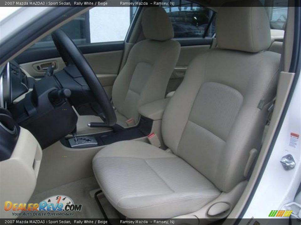 2007 Mazda MAZDA3 i Sport Sedan Rally White / Beige Photo #24