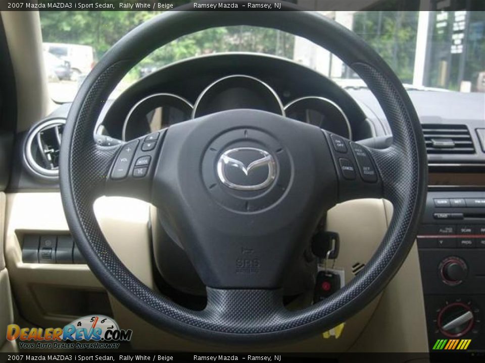 2007 Mazda MAZDA3 i Sport Sedan Rally White / Beige Photo #26