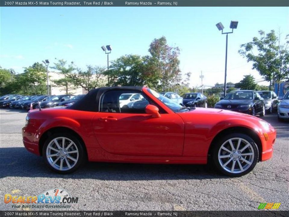 2007 Mazda MX-5 Miata Touring Roadster True Red / Black Photo #2