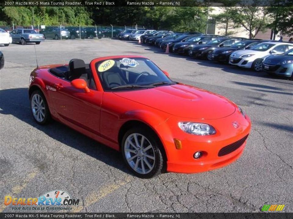 2007 Mazda MX-5 Miata Touring Roadster True Red / Black Photo #9