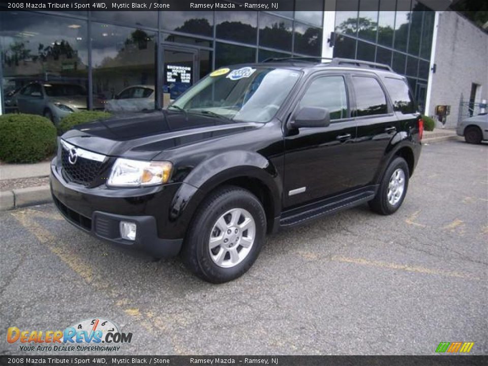 2008 Mazda Tribute i Sport 4WD Mystic Black / Stone Photo #3
