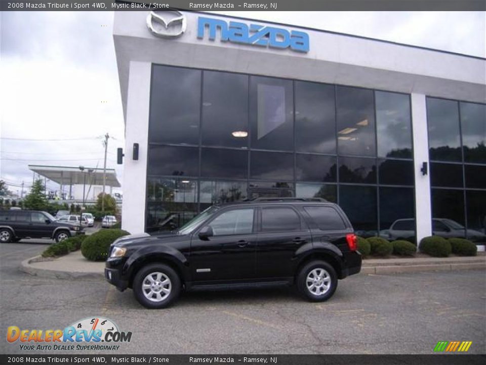 2008 Mazda Tribute i Sport 4WD Mystic Black / Stone Photo #4