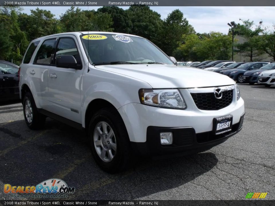 2008 Mazda Tribute i Sport 4WD Classic White / Stone Photo #1