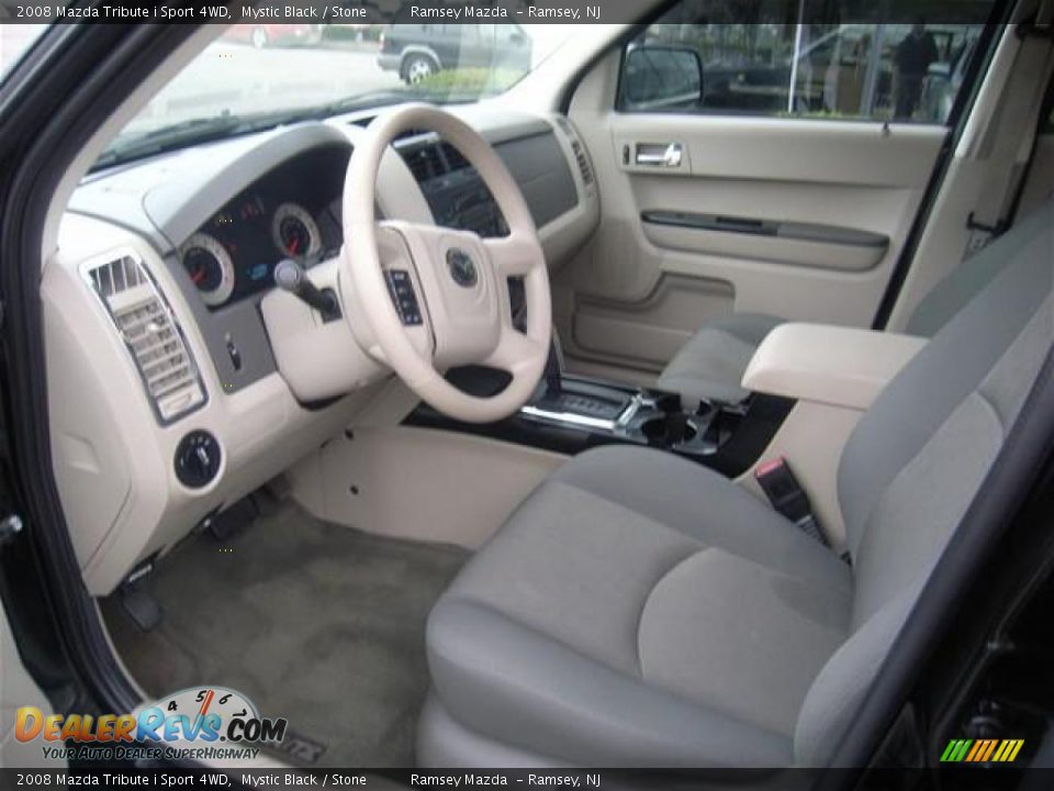 2008 Mazda Tribute i Sport 4WD Mystic Black / Stone Photo #13