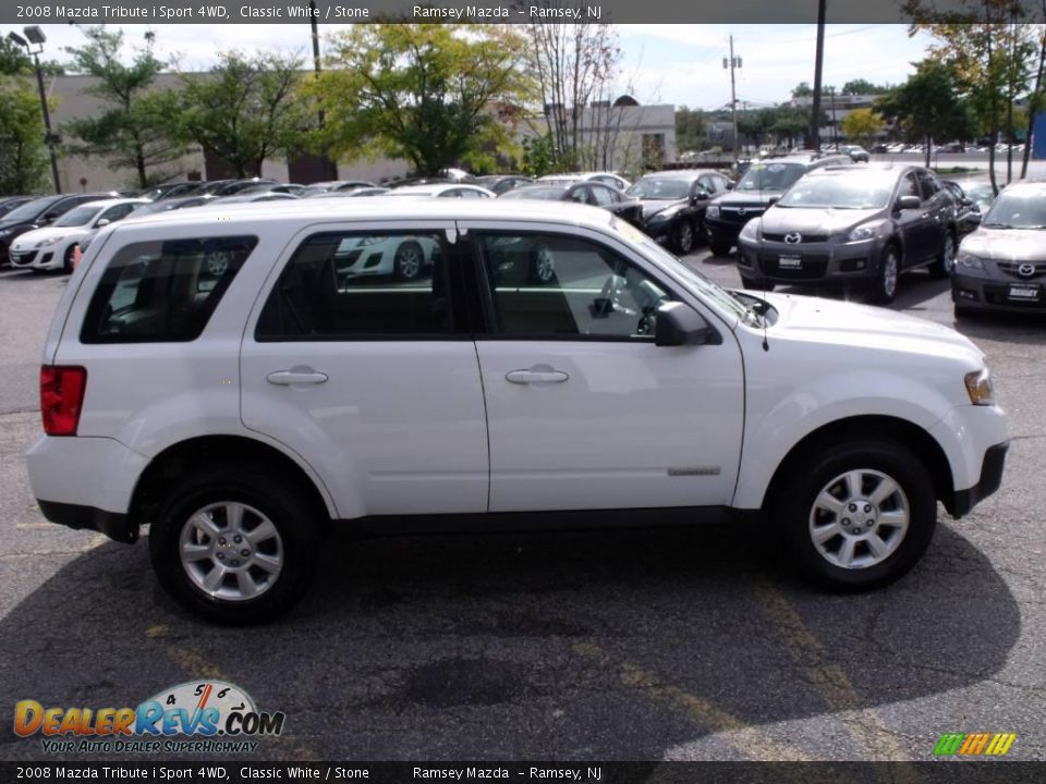 2008 Mazda Tribute i Sport 4WD Classic White / Stone Photo #2