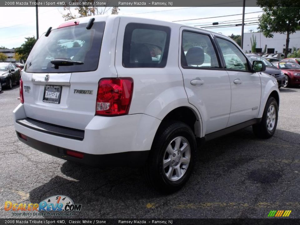 2008 Mazda Tribute i Sport 4WD Classic White / Stone Photo #3