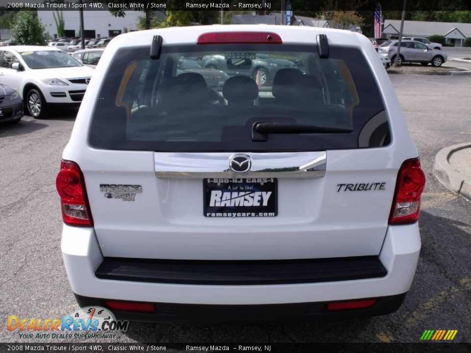 2008 Mazda Tribute i Sport 4WD Classic White / Stone Photo #4