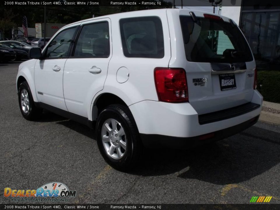 2008 Mazda Tribute i Sport 4WD Classic White / Stone Photo #5