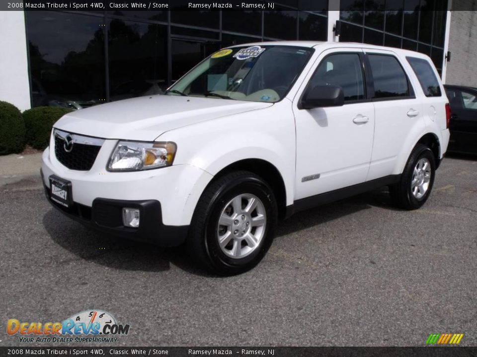 2008 Mazda Tribute i Sport 4WD Classic White / Stone Photo #7