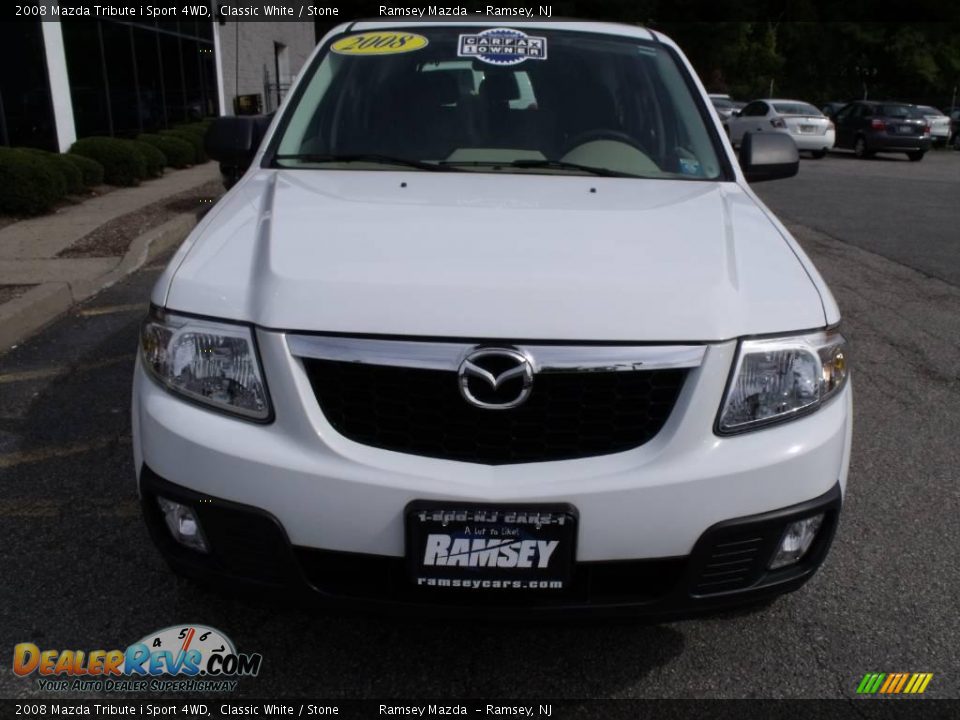 2008 Mazda Tribute i Sport 4WD Classic White / Stone Photo #8