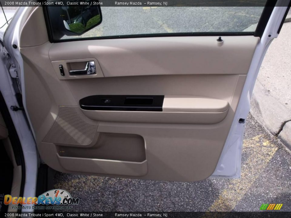 2008 Mazda Tribute i Sport 4WD Classic White / Stone Photo #9