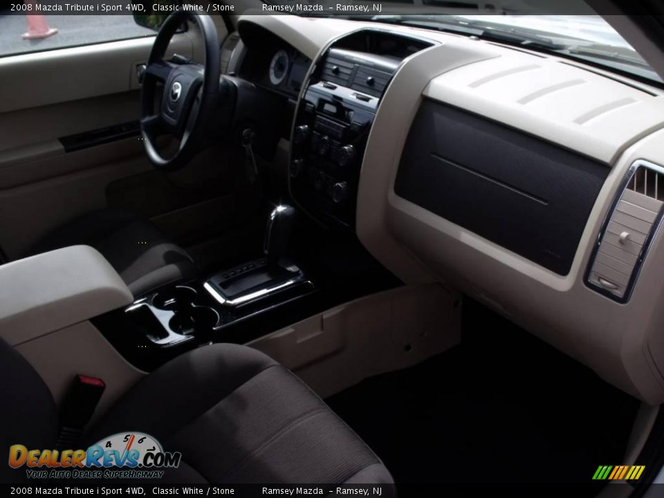 2008 Mazda Tribute i Sport 4WD Classic White / Stone Photo #10