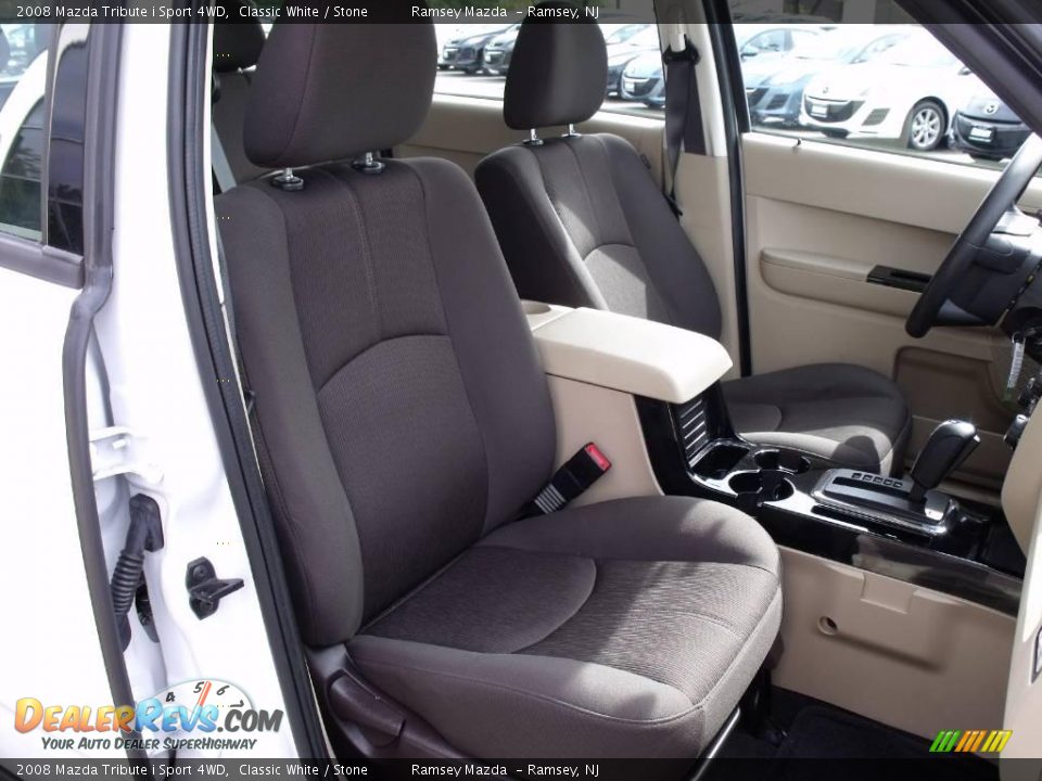 2008 Mazda Tribute i Sport 4WD Classic White / Stone Photo #11