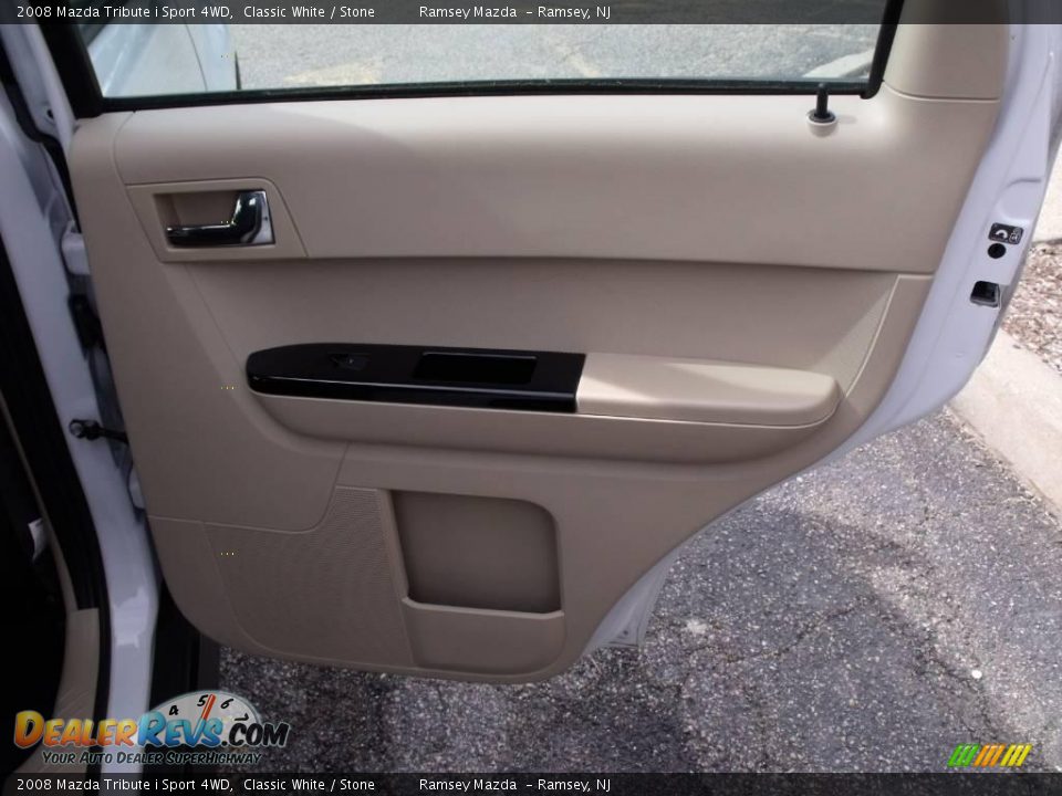 2008 Mazda Tribute i Sport 4WD Classic White / Stone Photo #12