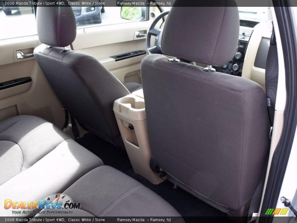 2008 Mazda Tribute i Sport 4WD Classic White / Stone Photo #13