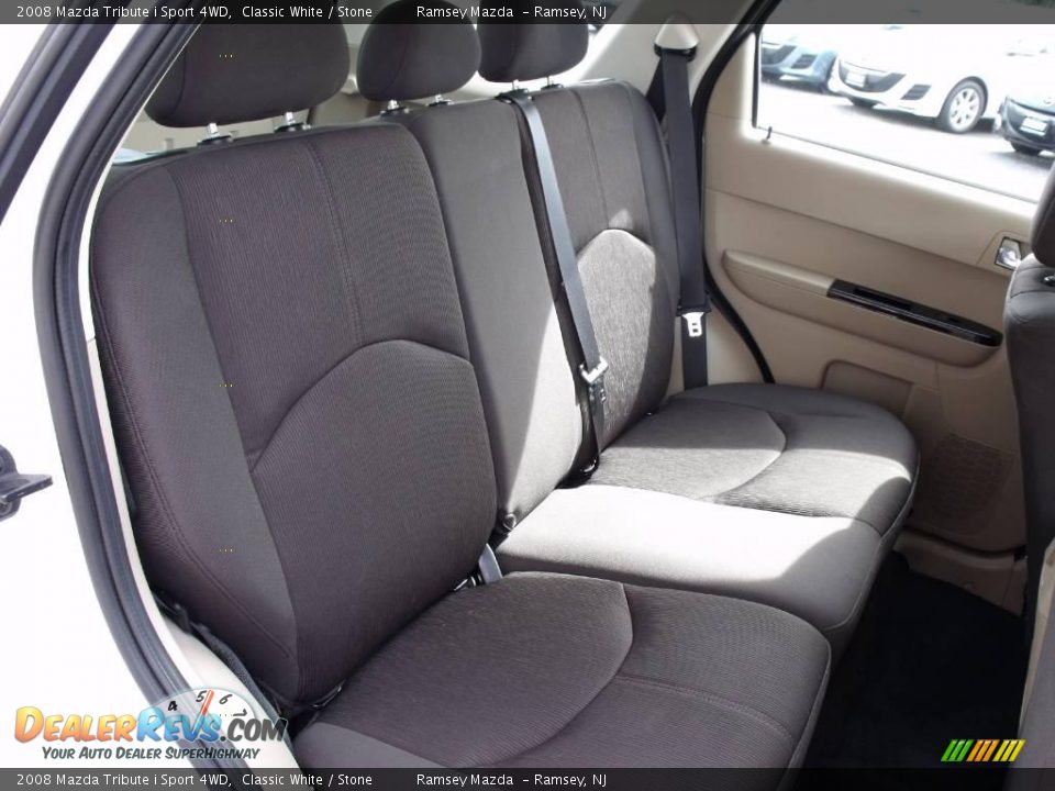 2008 Mazda Tribute i Sport 4WD Classic White / Stone Photo #14