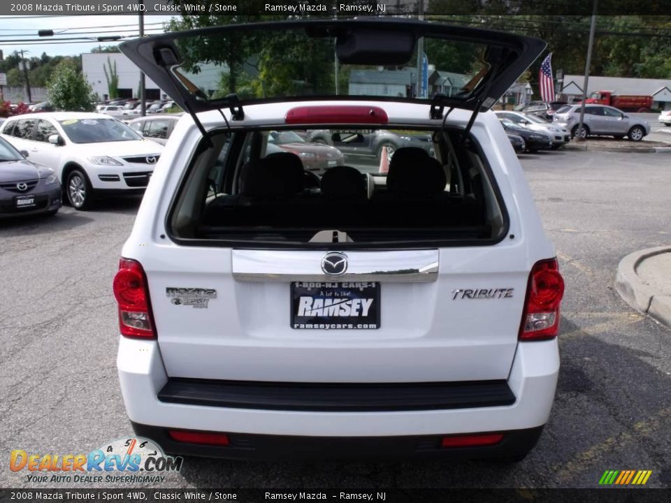 2008 Mazda Tribute i Sport 4WD Classic White / Stone Photo #15