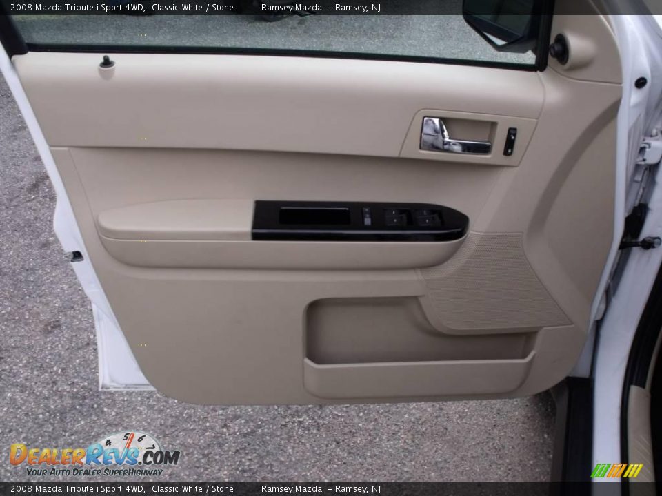 2008 Mazda Tribute i Sport 4WD Classic White / Stone Photo #22