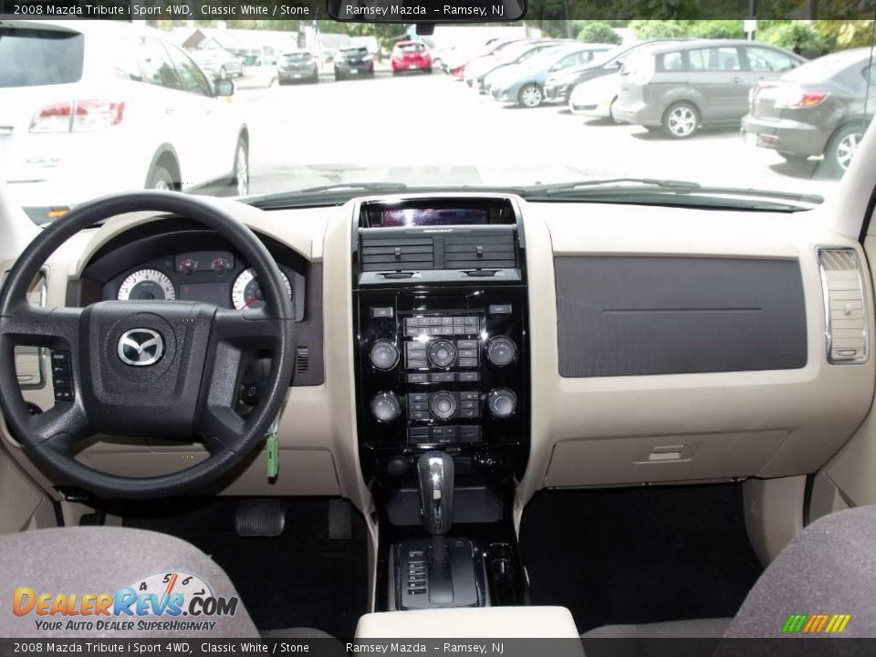 2008 Mazda Tribute i Sport 4WD Classic White / Stone Photo #24