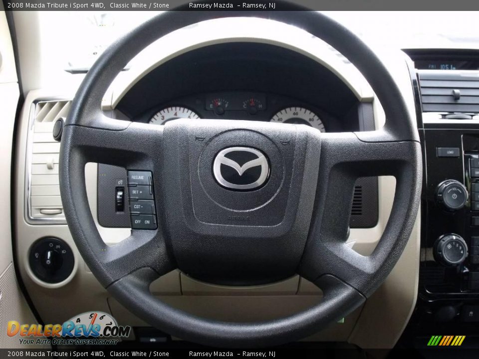 2008 Mazda Tribute i Sport 4WD Classic White / Stone Photo #25