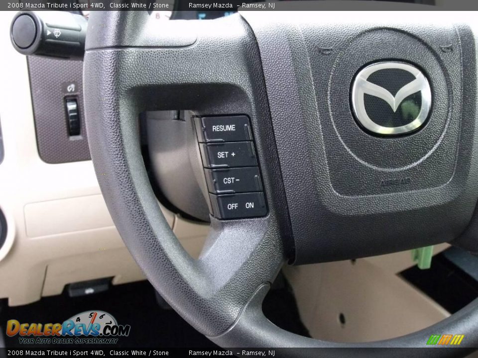 2008 Mazda Tribute i Sport 4WD Classic White / Stone Photo #26
