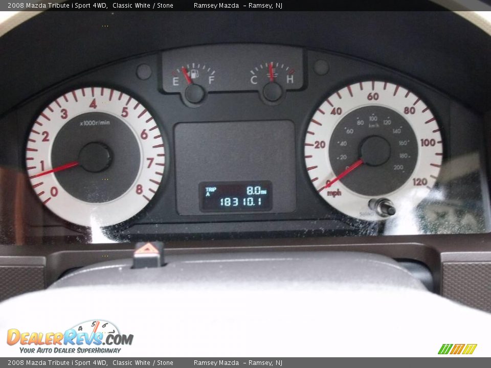 2008 Mazda Tribute i Sport 4WD Classic White / Stone Photo #28