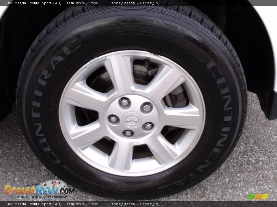 2008 Mazda Tribute i Sport 4WD Classic White / Stone Photo #36