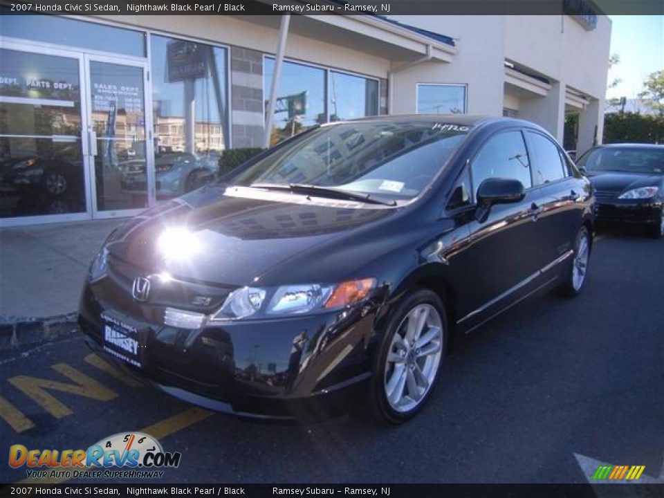 2007 Honda Civic Si Sedan Nighthawk Black Pearl / Black Photo #1