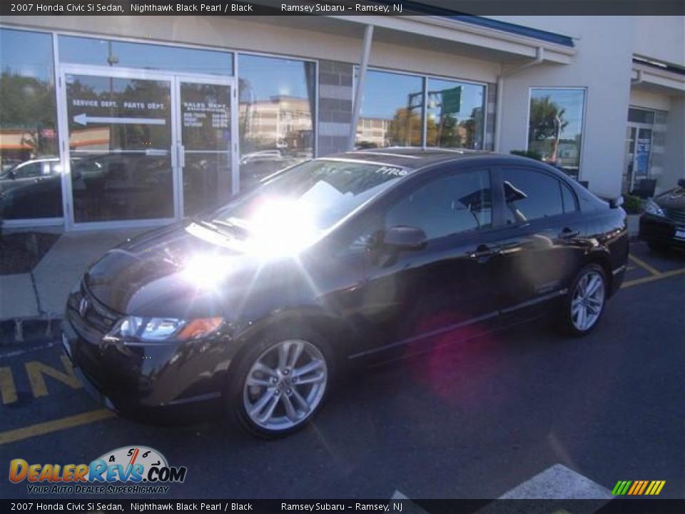 2007 Honda Civic Si Sedan Nighthawk Black Pearl / Black Photo #2