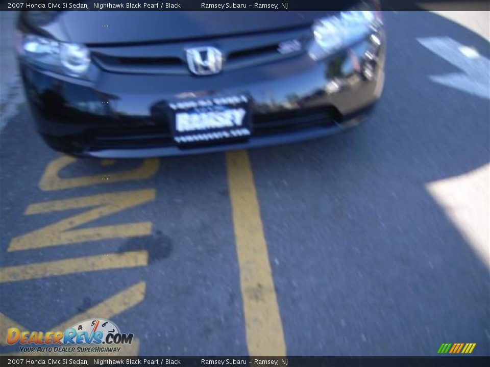 2007 Honda Civic Si Sedan Nighthawk Black Pearl / Black Photo #8