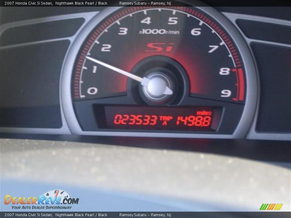 2007 Honda Civic Si Sedan Nighthawk Black Pearl / Black Photo #10