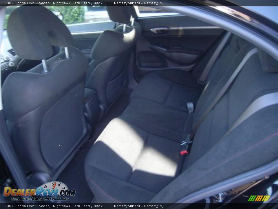 2007 Honda Civic Si Sedan Nighthawk Black Pearl / Black Photo #12