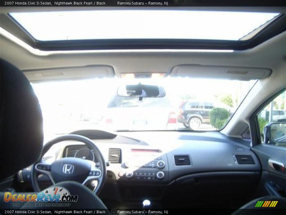 2007 Honda Civic Si Sedan Nighthawk Black Pearl / Black Photo #13